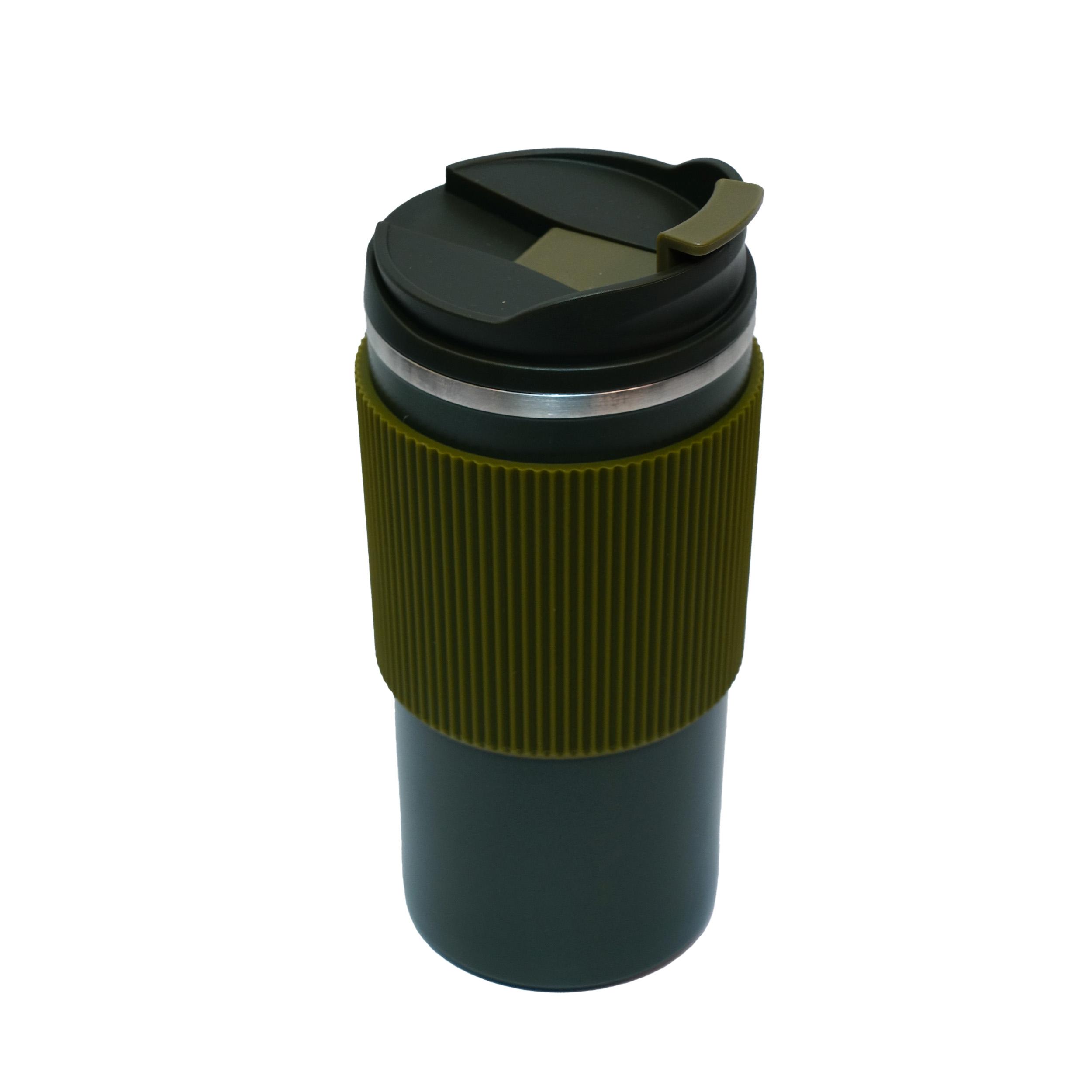 Green - Travel Grip Coffee Mugs 450ML